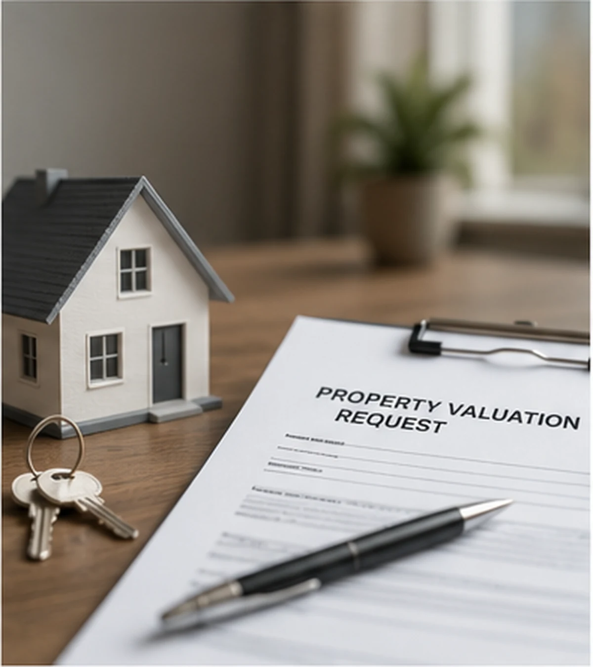 Property owner considering a home valuation