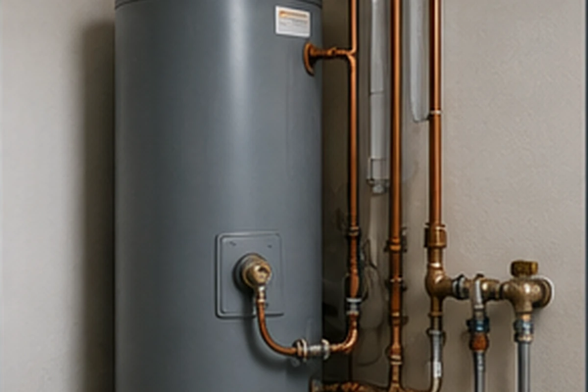 Geyser and hot water plumbing installation